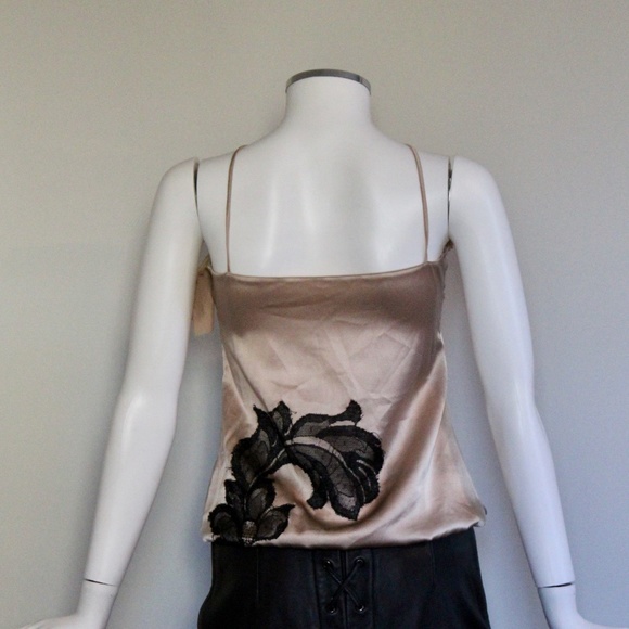 🌟VINTAGE🌟 Y2K Passion Bait Silk and Lace Spaghetti Strap Tank - Picture 2 of 7